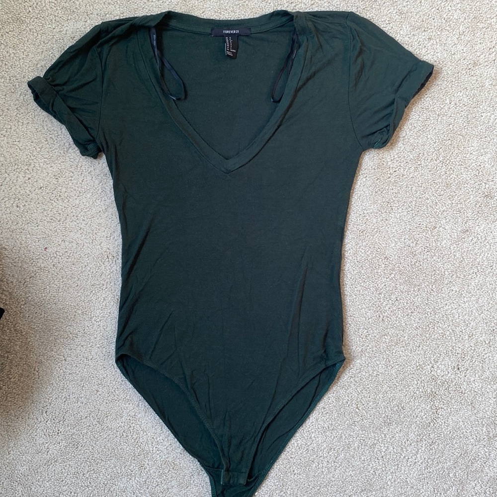 Forever 21 Dark Green Onesie Tee Shirt
